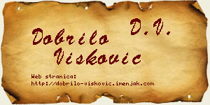 Dobrilo Višković vizit kartica